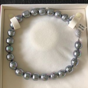 **SOLD** Majorica Baroque Grey Pearl Necklace